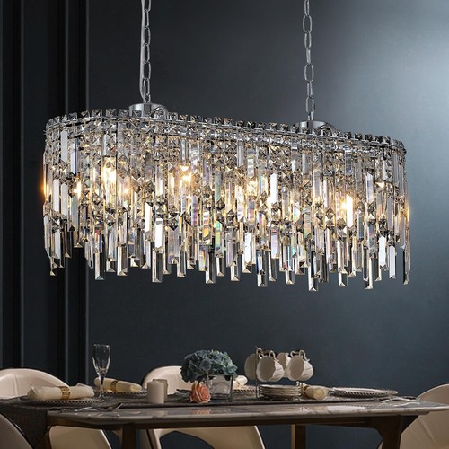 Rectangular crystal chandelier - rectangular,
